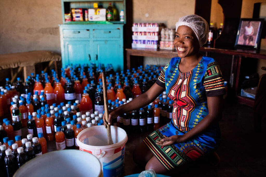 Lindiwe in Zimbabwe used her loan to construct a house for her chickens