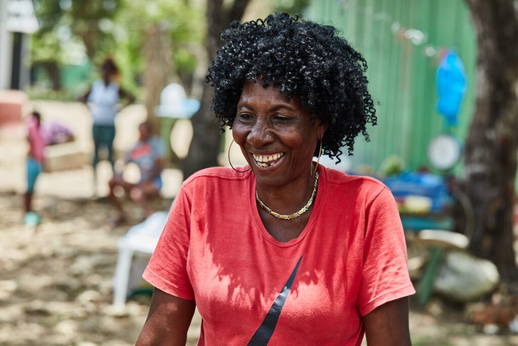 Woman smiling