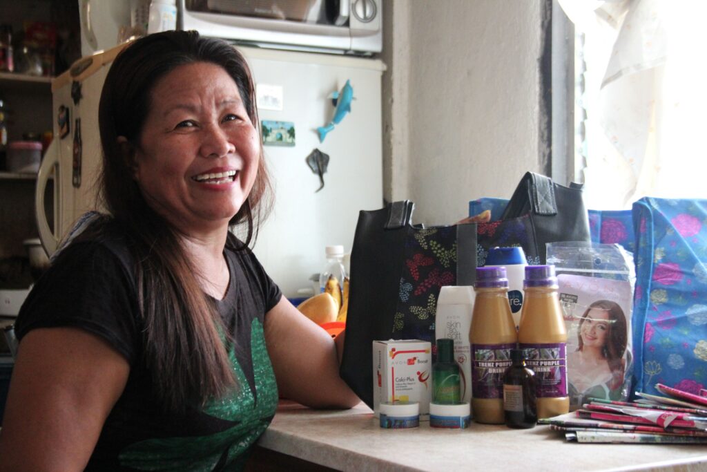 Woman smiling